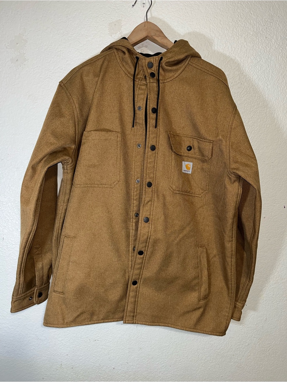 Carhartt Men's Rain Defender Hooded Field Jacket in Carhartt Brown